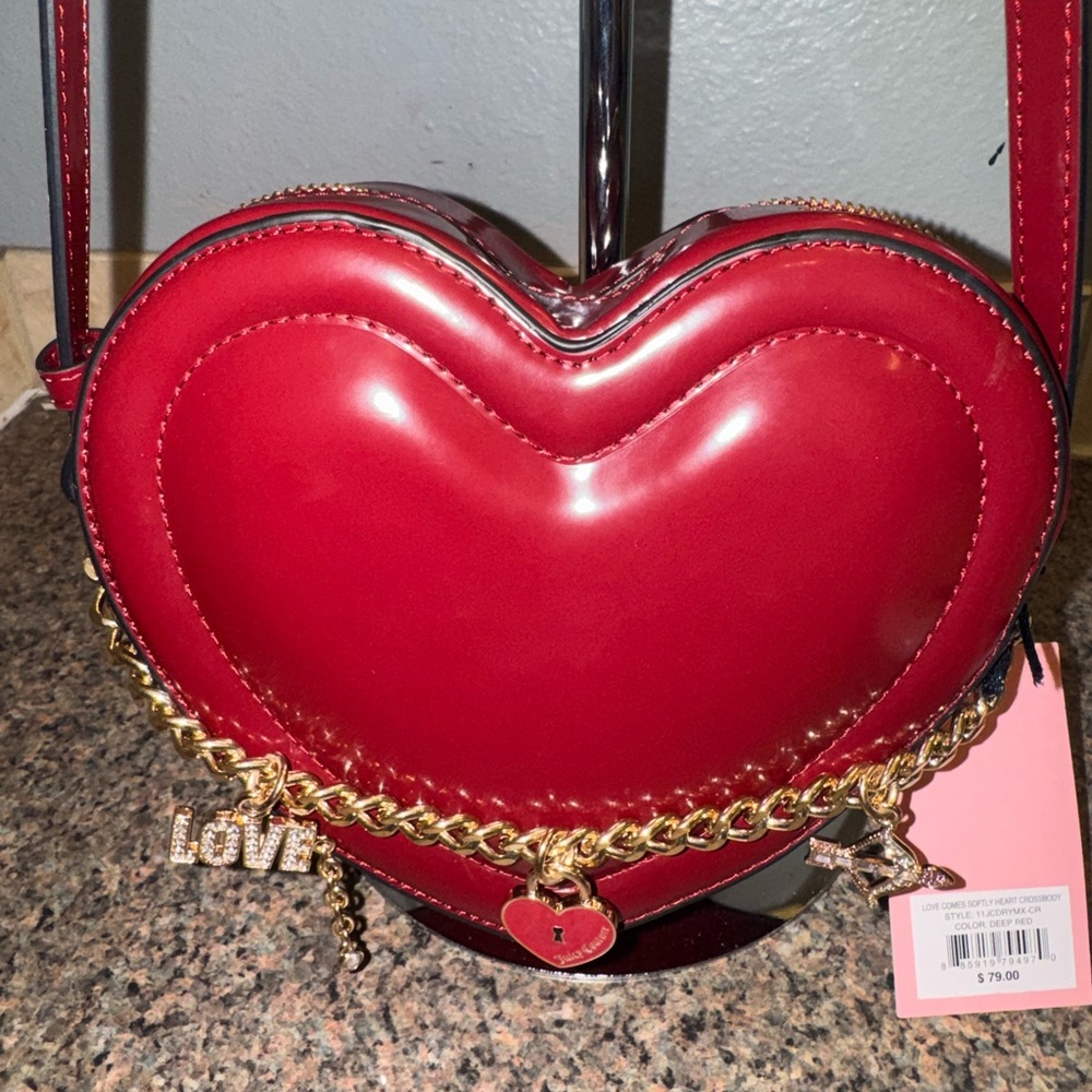 Juicy Couture Red Heart Crossbody Bag - Picture 2 of 4